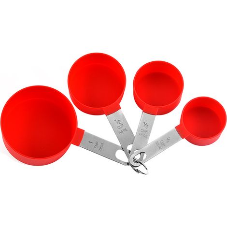 Gobelets Doseurs Empilables - Plastique Sans Bpa - Pour Ingrédients Secs Et Liquides - Ensemble De 4 Pièces (1/5)