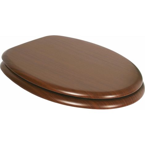 TATAY Tavoletta WC Fibra di Legno Copriwater Elegante ad Alta Resistenza Montaggio Facile e Lunga Durata Viti Incluse Forma Ovale - Modello Nature - Legno (1/2)