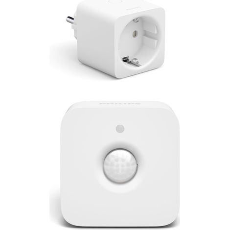 Philips Hue Conjunto Pack con 1 Enchufe Inteligente para España & UE (Tipo F) y 1 Sensor de movimiento interior - Hue Accessories (1/5)