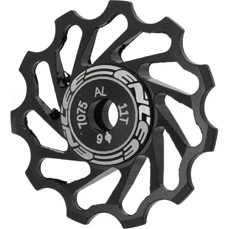 Dérailleur arrière pour VTT, guide-roue arrière en métal et céramique de 11 pouces, accessoires de vélo, noir (1/5)