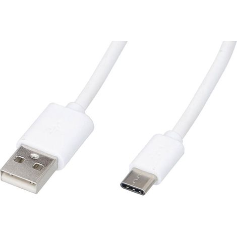 Cable usb-a a usb-c 1,2 m blanco (1/4)