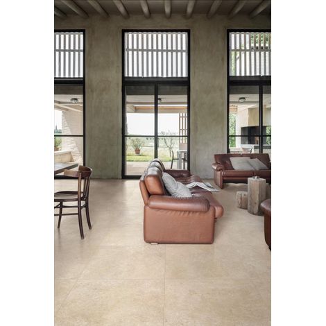 Carrelage Intérieur Effet Pierre MYSTONE LIMESTONE 120x120 cm Sand Mystone (1/5)