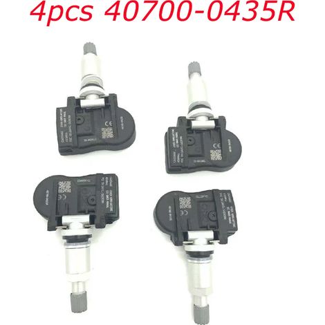 4 capteurs de pression des pneus 433 MHz 40700-0435R S180052064Z compatibles avec Renault Megane, Laguna, Fluence et Latitude (références 407003743R et 407000435R). (1/3)