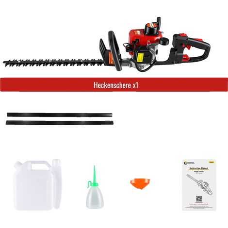 Cortasetos, motor de 22,5 cc, cuchilla de 60 cm, rojo. (1/2)
