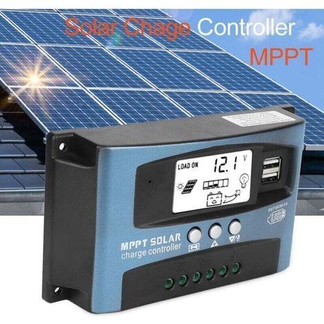 50A MPPT-Solarladeregler, intelligenter Batterieregler, 12V/24V USB-Solarpanel-Laderegler mit LCD-Bildschirm (1/3)