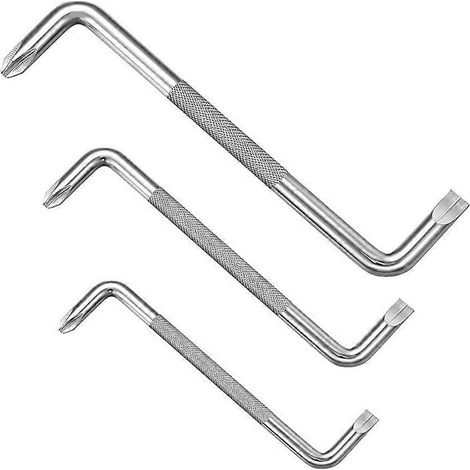 Lot de 3 tournevis à angle droit, tournevis plats en Z, tournevis coudés (1/5)