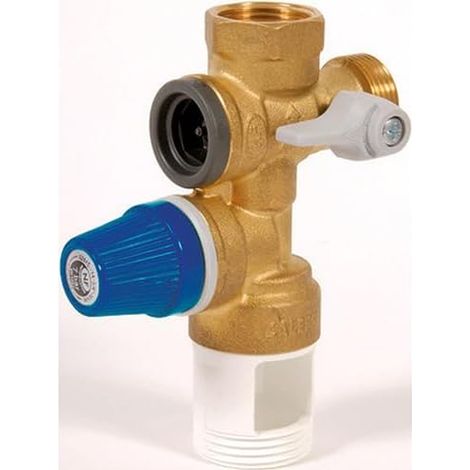 1 Groupe De Sécurité Vertical Anticalcaire 15/21 Siège Inox Pression 7 Bars Évacuation 20/27 Pour Chauffe-Eau