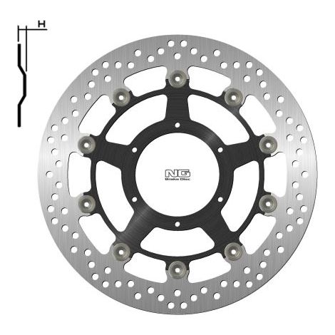 Disco de freno delantero NG para CBR1000RR 08-09, flotante, de aluminio, 310 mm