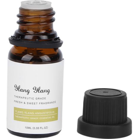 Huile essentielle Ylang Ylang naturelle 10ml, parfum végétal pour spa et massage, arôme relaxant, soin aromathérapie, flacon pratique. (1/5)