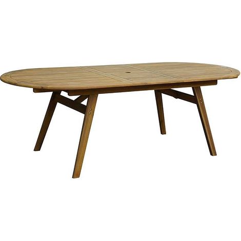 GARDENIA Tavolo in legno di acacia fsc® estensibile, modello amalfi 180/230x100xh.75 cm