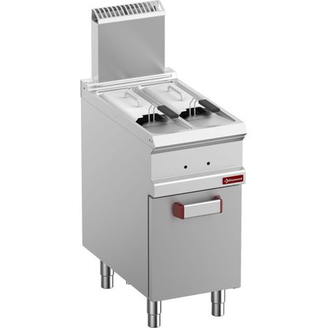 Friteuse gaz 2 cuves de 7 litres sur armoire - Diamond