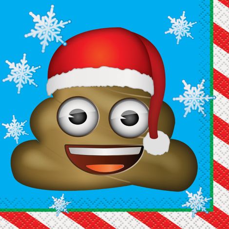 Serviettes de table EMOJI de Noël 25x25 cm 16 pièces.