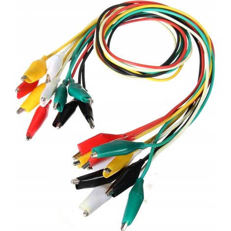 Cables de prueba con pinza de cocodrilo de 27 mm, longitud 50 cm.