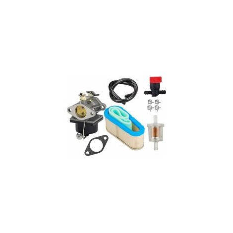 Carburateur Tecumseh OHV125 OHV130 OVH135 – Filtre à air 36356 – Vanne d'arrêt et filtre à carburant inclus – Conduite d'alimentation 2 pieds
