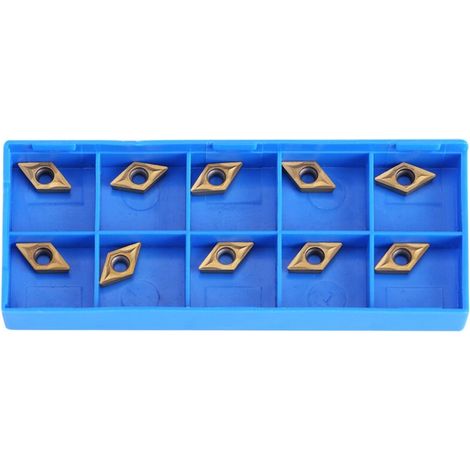 10 Stück CNC-Hartmetall-Drehmeißel, Drehmeißel, mit Box, Zubehör für Metalldrehmaschinen, DCMT070204 US735 DCMT51.51