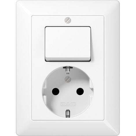 Jung SCHUKO-Steckdose aws 16A 250V m.Schalter AS 5576 U WW (1/2)