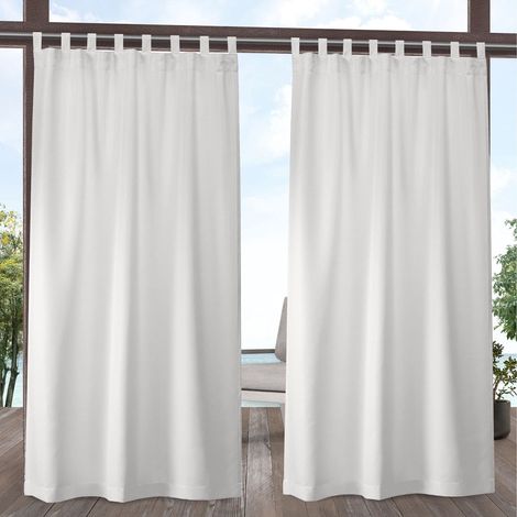 Paire de Rideaux à Pattes Unies pour intérieur/extérieur Vanille 137 x 274 cm (1/5)
