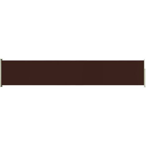 Auvent latéral rétractable de patio 117x600 Marron (1/5)