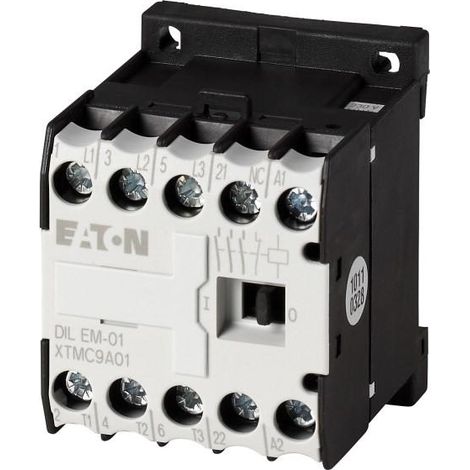 Contacteur de puissance 3p+1O 4kW/400V/AC3 EATON DILEM-01(42V50/60HZ)
