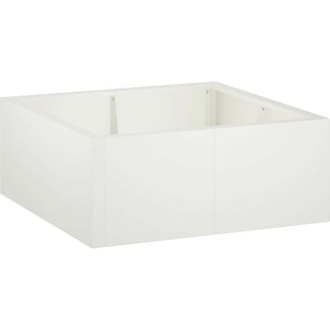 Muro de Contención 4 uds. 100 x 100 x 30 cm Acero Blanco vidaXL (1/5)