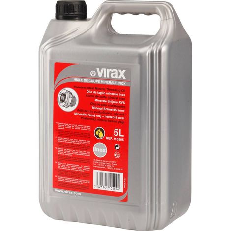 Virax – Huile de coupe minérale 5 litres – 110105 – Lubrification haute performance pour filetage – Emulsifiable à l'eau
