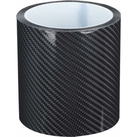 Protecteur de seuil de Garde de Porte de Voiture, Film de Protection de Pare-Chocs en Fibre de Carbone Noire, Bande d'autocollant Anti-Rayures Auto-adhésive étanche(10cm3m) (1/5)