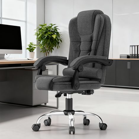 Ergonomic High Back Office Chair Adjustable Swivel Fabric (1/5)
