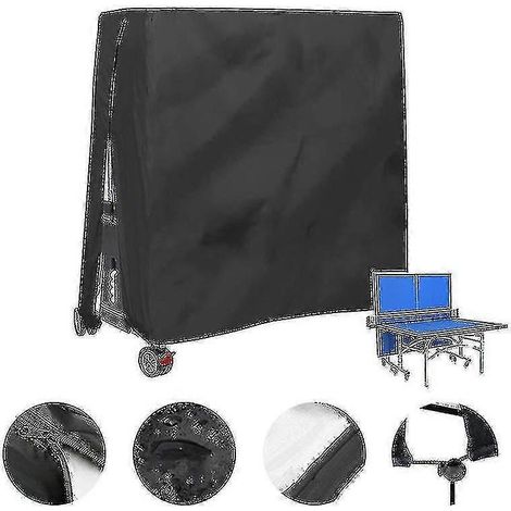 Funda impermeable y a prueba de polvo para mesa de ping-pong de exterior. Funda para mesa de ping-pong de 165x70x185cm ( )