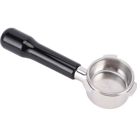 Portafiltro senza fondo da 54 mm, compatibile con le macchine da caffè Breville Barista 870 e 880, realizzato in acciaio inox con cestello filtro. (1/4)