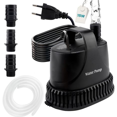 1 Pompe Submersible 800L/H, Débit Réglable, Plastique ABS, IPX8, Pour Aquarium Et Jardin (1/5)