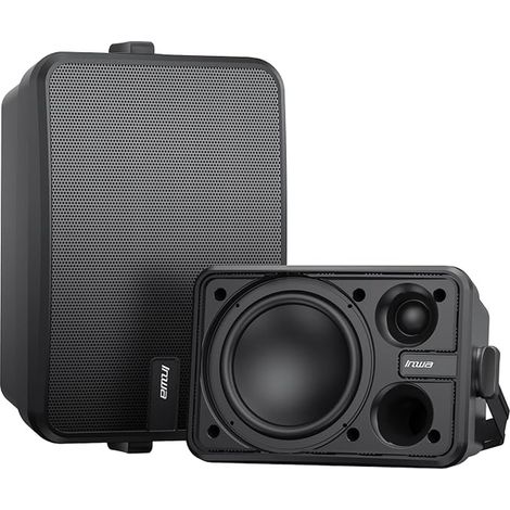 Inwa Outdoor Bluetooth Speaker 500W, Active/Passive Wall Mounted Speaker, Weatherproof, Wireless, Stereo, Aux, Indoor, Outdoor Covered (Pair, MZ660, RMS 50W) (1/5)