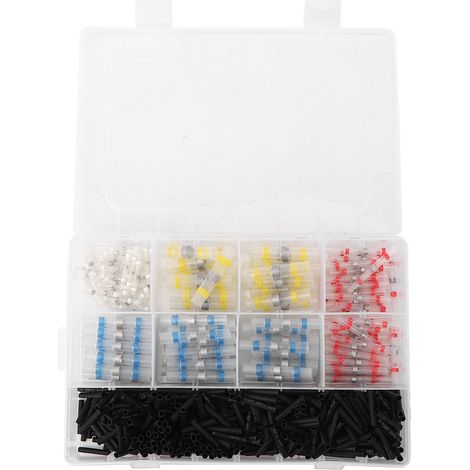 600 pièces Kit de soudure à manchon de soudure, connecteurs électriques thermorétractables, étanches et isolants (1/5)