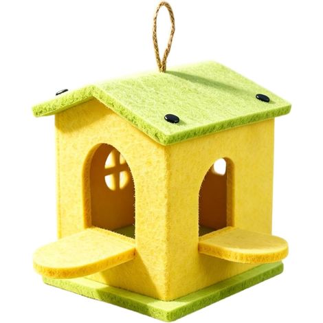 Casita para pájaros de fieltro cálido para exteriores, ideal para el invierno. (1/5)