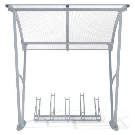 Abri vélo ŚWIT pour 5 vélos - 210cm - Fixation: à visser (1/5)