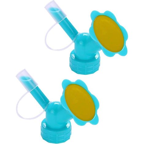 2 en 1 abreuvoirs 2 pièces pour bouteilles en plastique, bec d'arrosage à double tête, arroseur d'arrosage de jardin portable bouchon de pulvérisation pour jardin à la maison en pot (1/5)