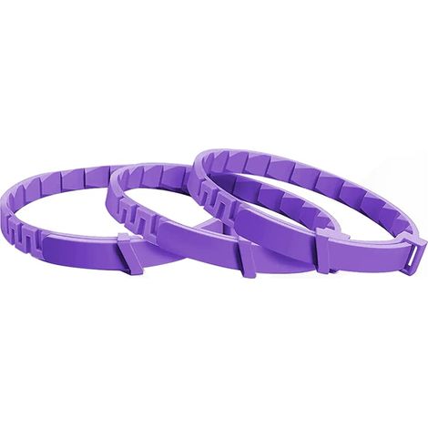 Confezione da 3 collari calmanti per gatti, feromoni naturali, riducono l'ansia e l'aggressività degli animali domestici, regolabili, viola (1/5)