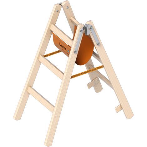 Layher 1038 Holzstehleiter 2x3 Sprossen (1/4)