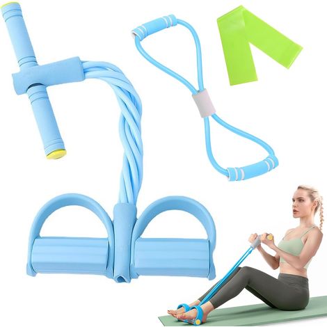 Multifonction Corde de Traction élastique pour Pédale avec Figure 8 Bande de Résistance et Bande Elastique, Bande de Résistance à Pédale, Corde de Tension (1/5)