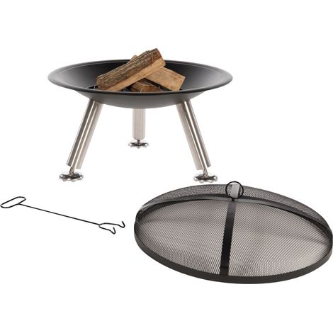 Vasque à feu Chicago Noir Acier 75 cm 85013 RedFire (1/8)