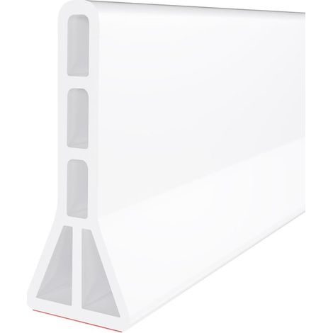 Faltbare Wassersperre – 15 x 200 cm – Für barrierefreie Duschen – Weiß (1/5)