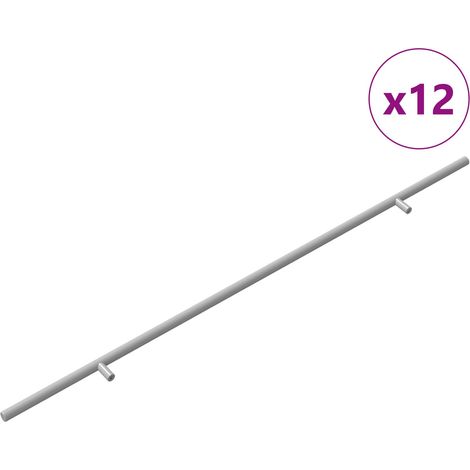 Cabinet Handle 12 pcs Silver 700mm Stainless Steel vidaXL