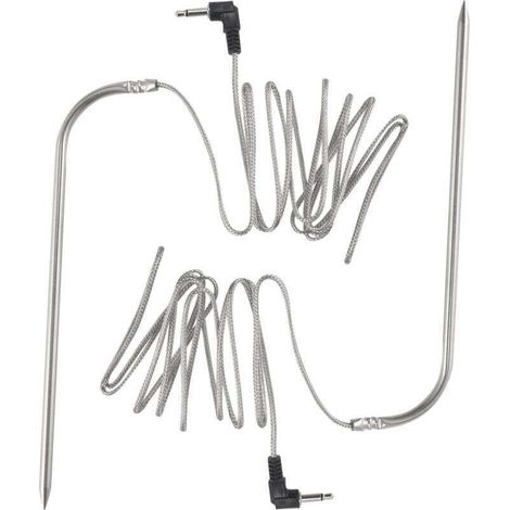 Sonde de Viande Haute TempéRature Remplacement pour Grils à GranuléS et Fumoirs Compatible avec les Pit, Barbecue éTanche 2 PièCes SéRies-Crezuo (1/4)
