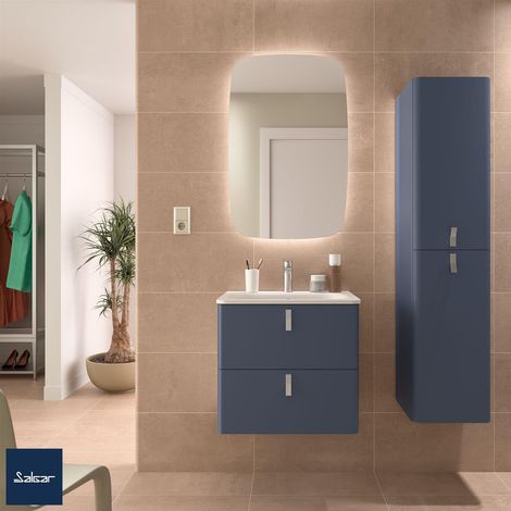 Schrank wandhängend UNIIQ 600 2 Schubladen mit Softeinzug NIGHT BLUE 598 x 540 x 450 mm (1/2)