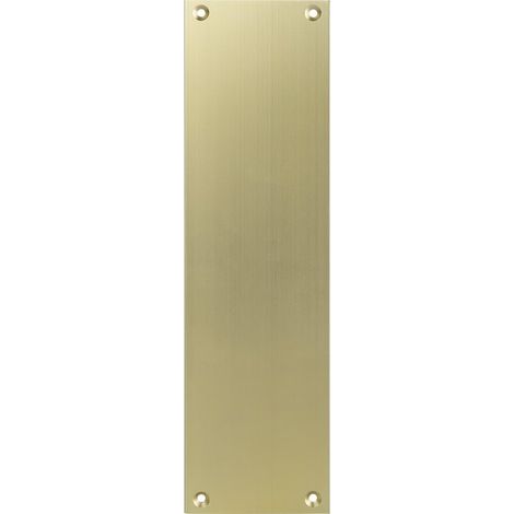 Duval – Contre-plaque aluminium pour porte palière – Fonction borgne – Dimensions 250 x 70 x 2 mm – Finition champagne