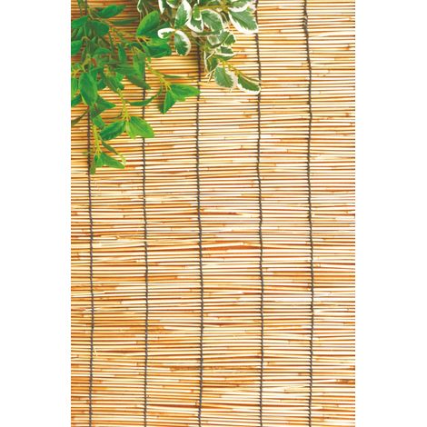 Utilia TOP QUALITY ARELLE STUOIA IN CANNICCIO NATURALE CON CARRUCOLA cm.  90x180 h