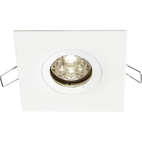 Spot BE BEST DESIGN GU10 carré fixe, blanc mat IP65 - EUROPOLE - 246534 (1/4)