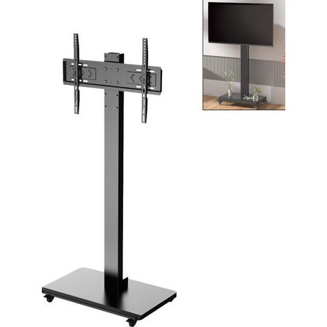 TV-Ständer auf Rollen - Divit FR1 - 23"-60" - Schwarz - Stahl 60 kg
