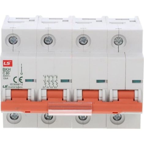Leitungsschutzschalter 4P C 80A 10kA AC BKH 06110362R0