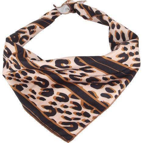 Bandanas à motif léopard pour chien, bavoirs en coton durables, écharpe pliable et Portable pour animaux de compagnie, pour fête, mariage, voyage S (1/5)