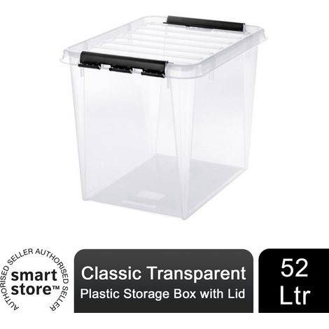 Smartstore 50 Classic Transparent Plastick Storage Box with Lid, 52 litre (1/5)
